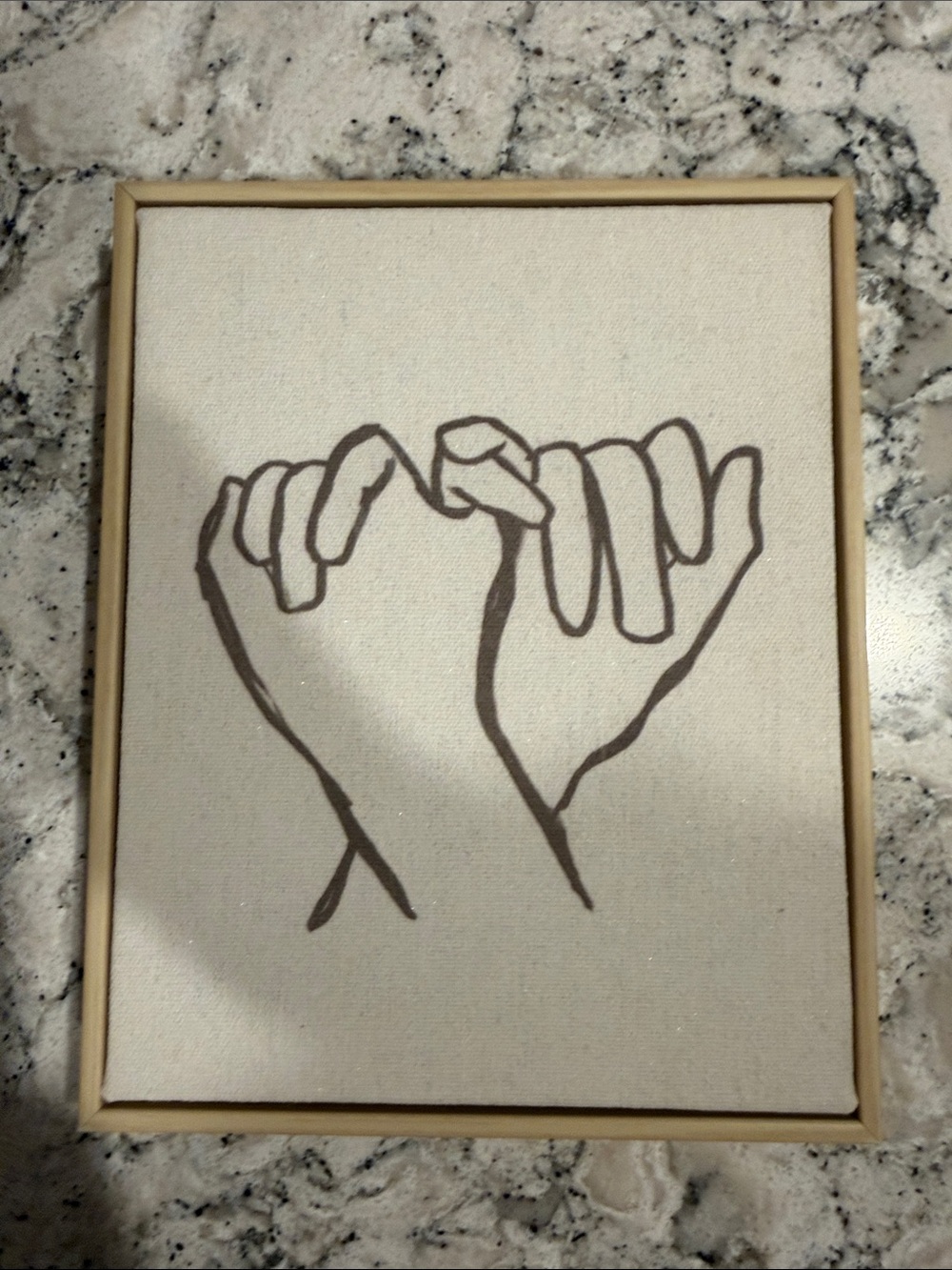 Threshold Neutral Line Art Pinky Promise Canvas